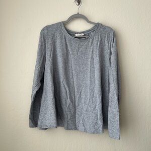 Gray Long Sleeve Top